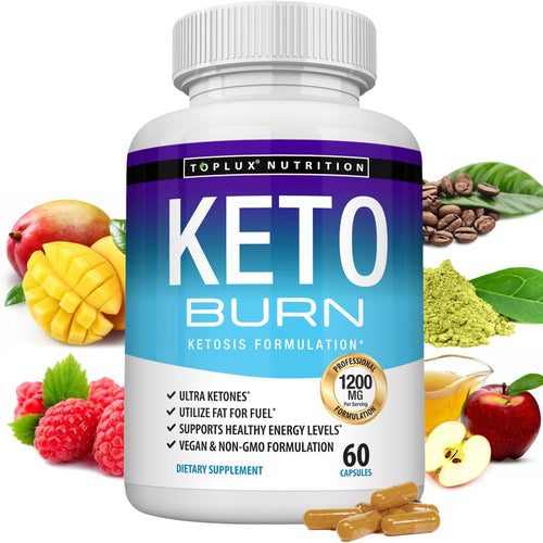 Toplux Keto Burn Pills Ketosis Weight Loss - 1200 Mg Ultra Advanced Natural Ketogenic Fat Burner Using Ketone Diet